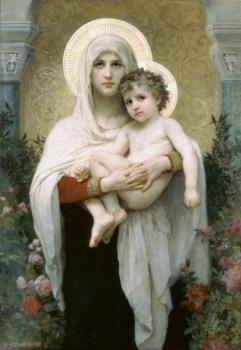 William-Adolphe Bouguereau : The Madonna of the Roses